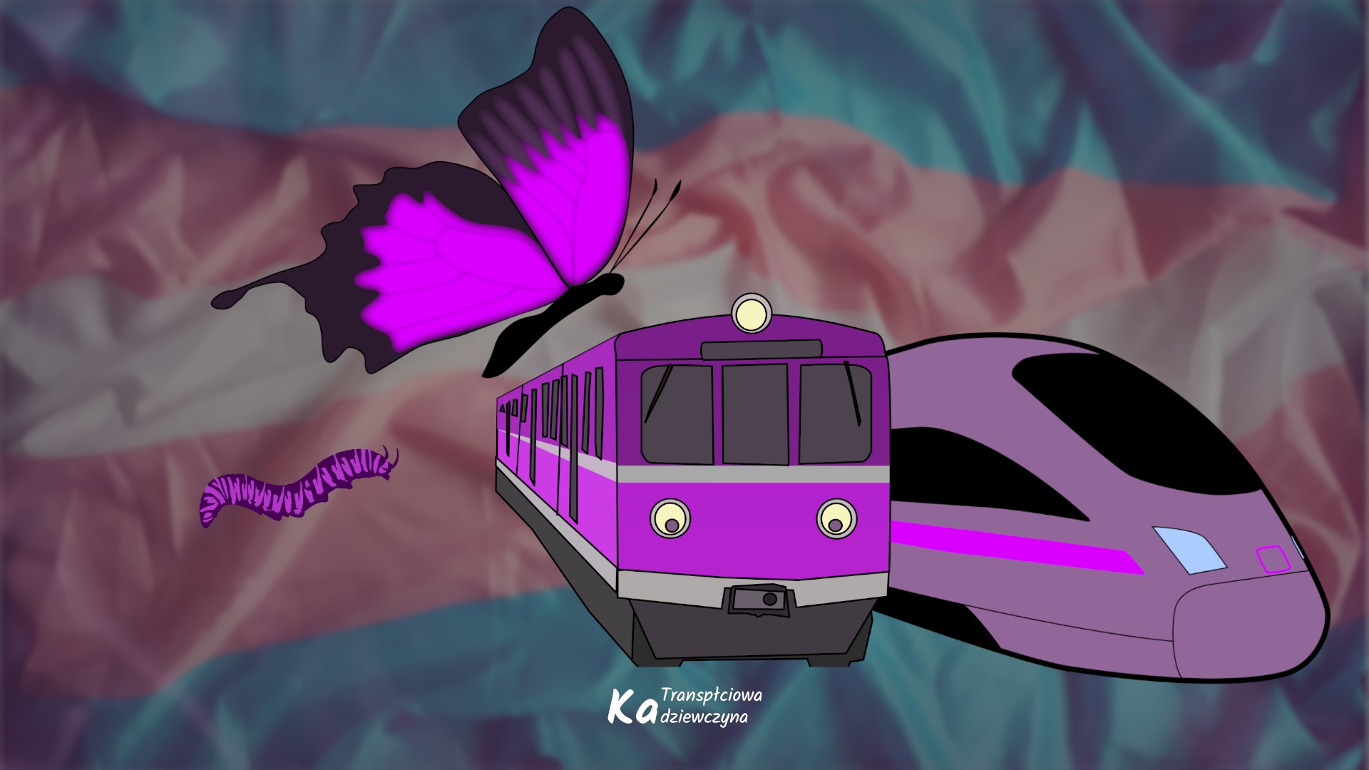 Tranzycja: Adelajda: larwa, motyl, pociąg podmiejski SKM, ekspresowy pociąg